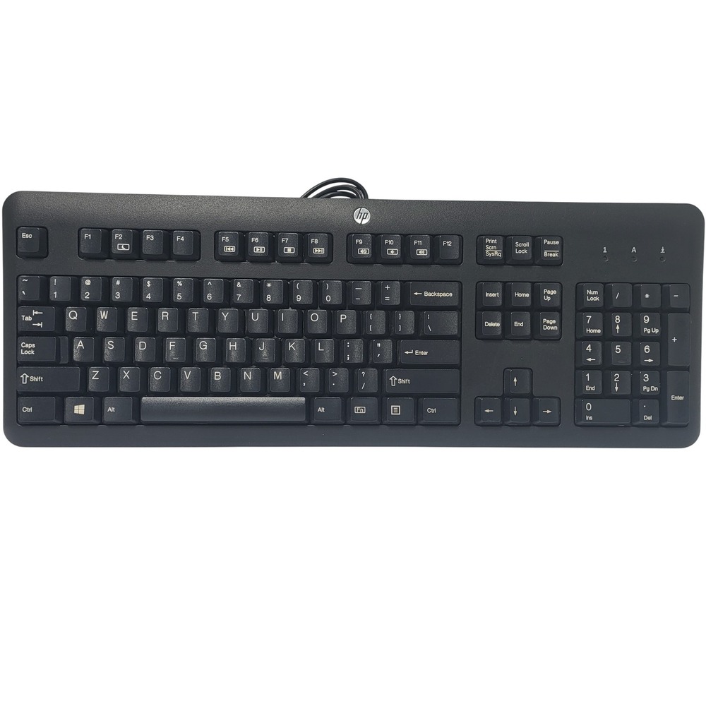 HP SK 2025 Wired‎ USB Keyboard Black Full Size Standard Layout "Tested"